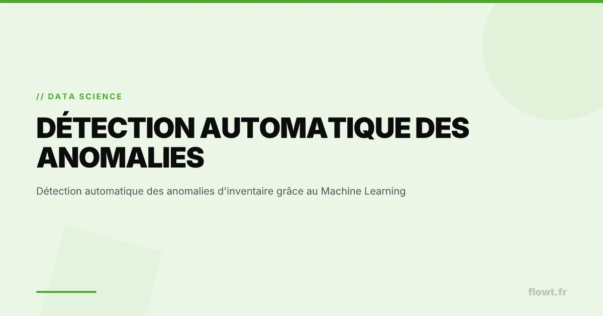Détection automatique des anomalies d'inventaire grâce au Machine Learning
