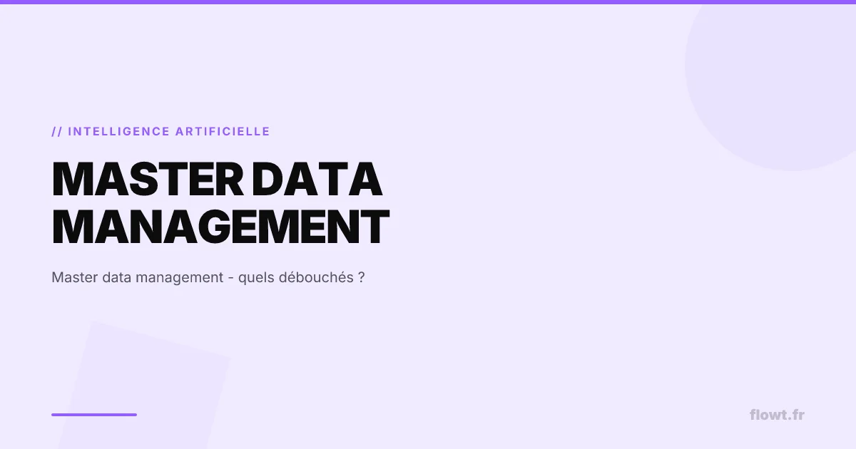 Master data management - quels débouchés ?