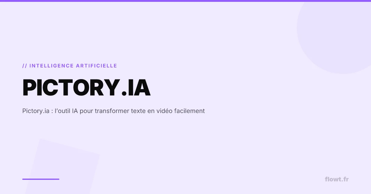 Pictory.ia : l’outil IA pour transformer texte en vidéo facilement