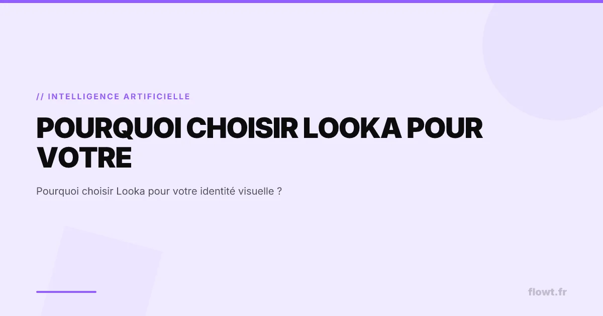 Pourquoi choisir Looka pour votre identité visuelle ?