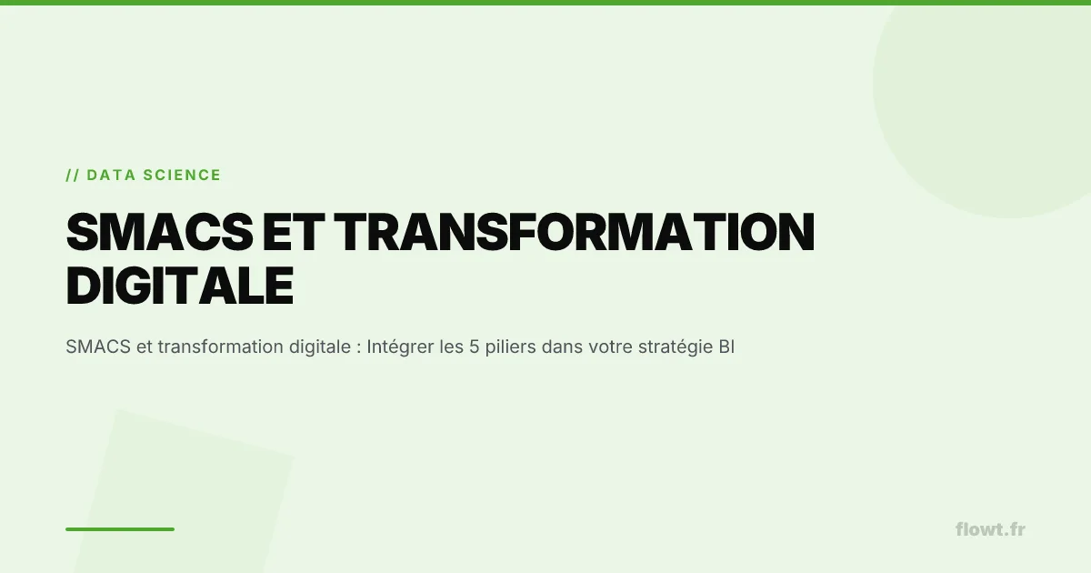 SMACS et transformation digitale : Intégrer les 5 piliers dans votre stratégie BI